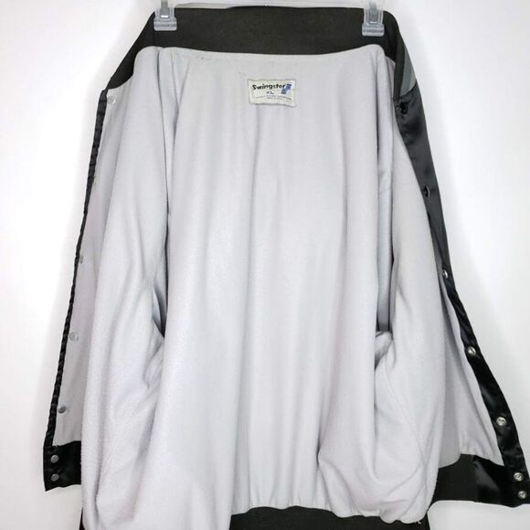 American Printing Company Satin Bomber Jacket Vintage 80s Made In USA Mens XL - Picture 4 of 6